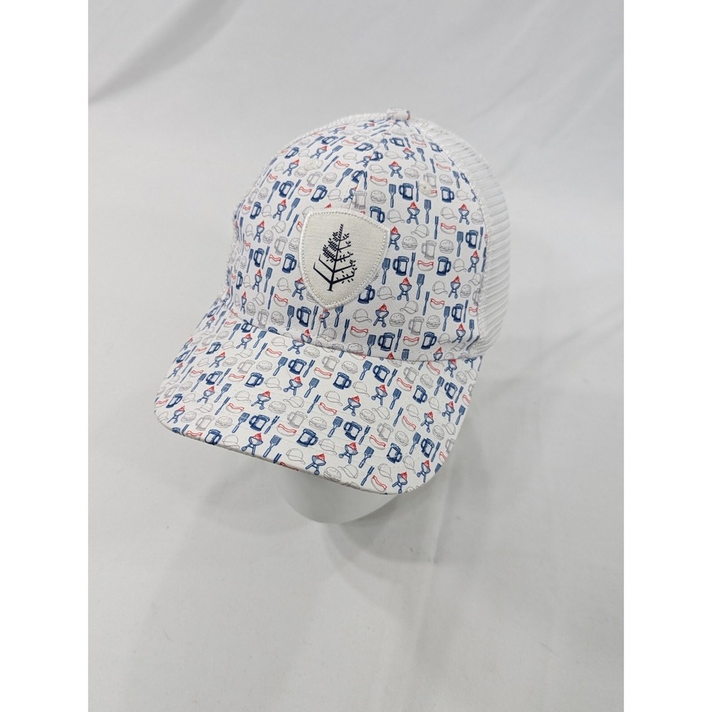 Ahead Snalback Hat Adult White Barbecue And Beer Golf‎ Adjustable Dad Hat EUC